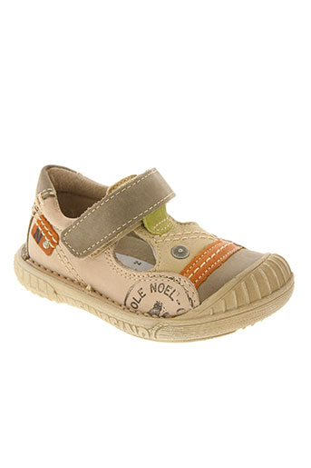noël chaussures garçon de couleur beige