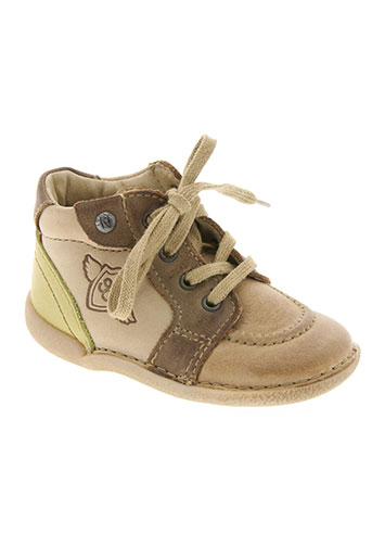 noël chaussures garçon de couleur beige
