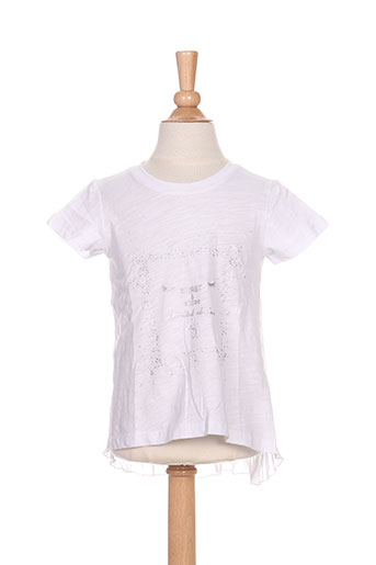 3 pommes t-shirts fille de couleur blanc