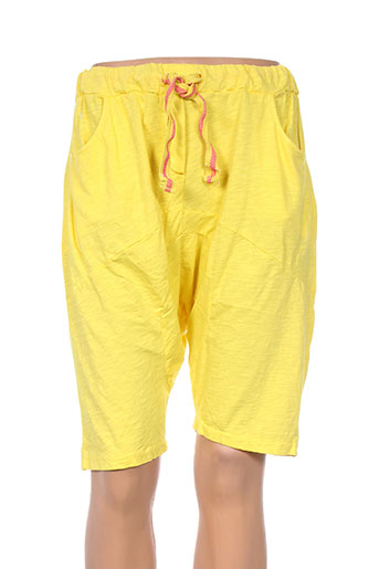 chantal b. shorts / bermudas femme de couleur jaune