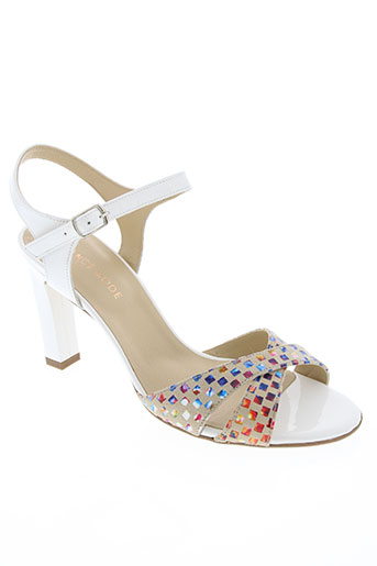 france mode chaussures femme de couleur blanc