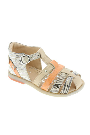 babybotte chaussures fille de couleur orange