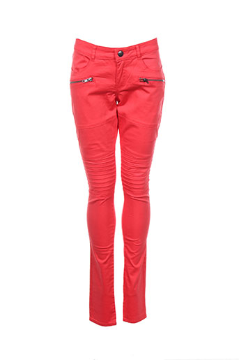 ikks pantalons fille de couleur rouge