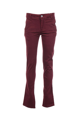 garcia pantalons garçon de couleur rouge