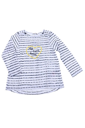 3 pommes t-shirts fille de couleur bleu
