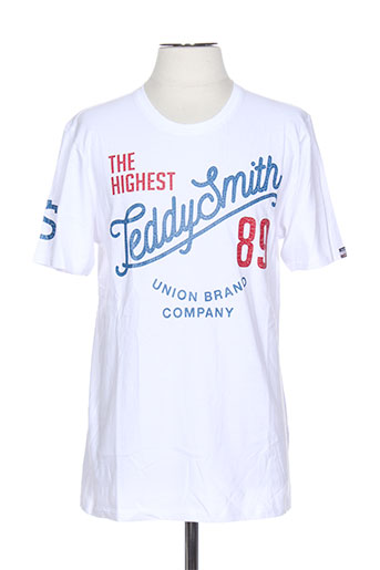 teddy smith t-shirts homme de couleur blanc