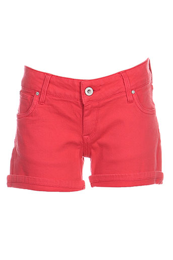 pepe jeans shorts / bermudas fille de couleur rouge
