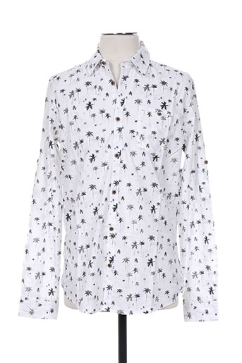 teddy smith chemises garçon de couleur blanc