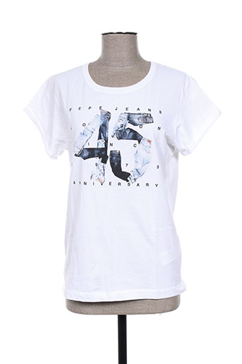 pepe jeans t-shirts fille de couleur blanc