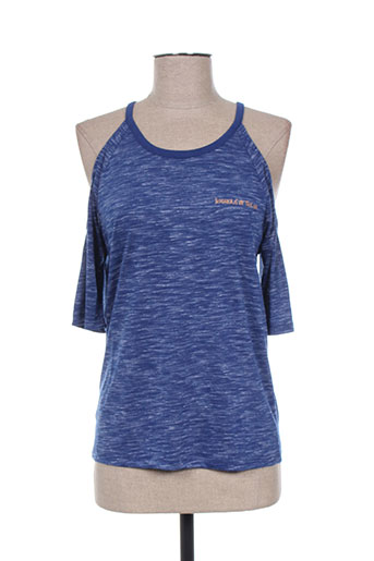 teddy smith t-shirts fille de couleur bleu