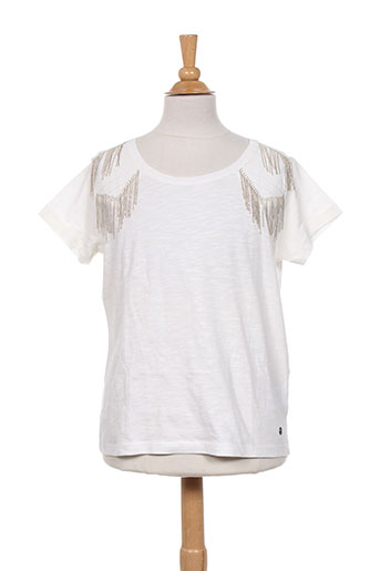 beckaro t-shirts fille de couleur blanc