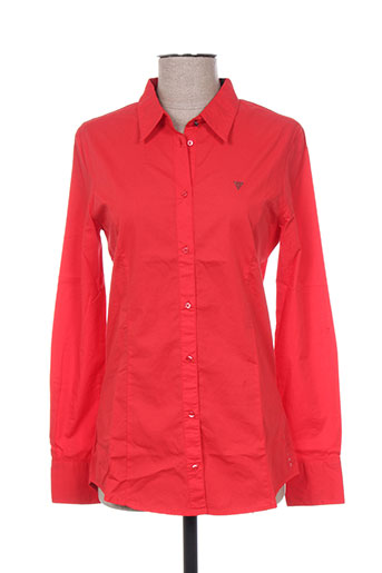 guess chemises femme de couleur rouge