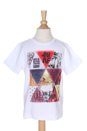 3 pommes t-shirts garçon de couleur blanc