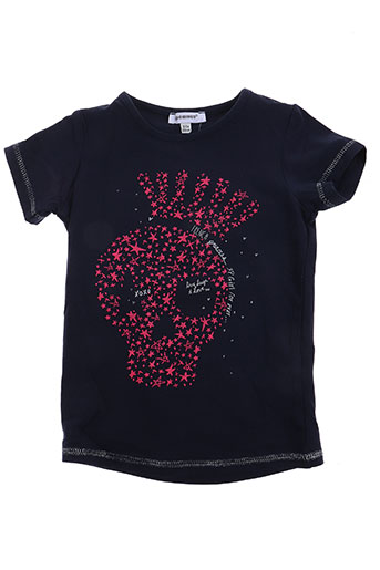 3 pommes t-shirts fille de couleur bleu