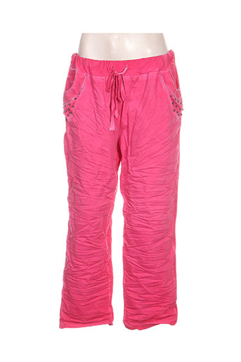 piment rouge pantalons femme de couleur rose
