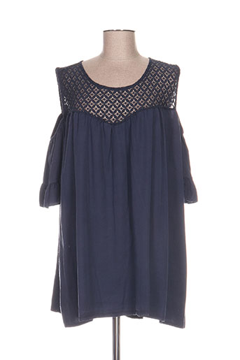 piment rouge chemises femme de couleur bleu