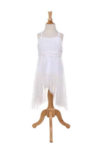 eliane et lena robes fille de couleur blanc
