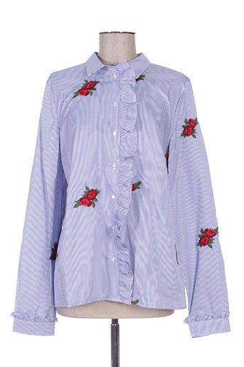 guess chemises femme de couleur bleu