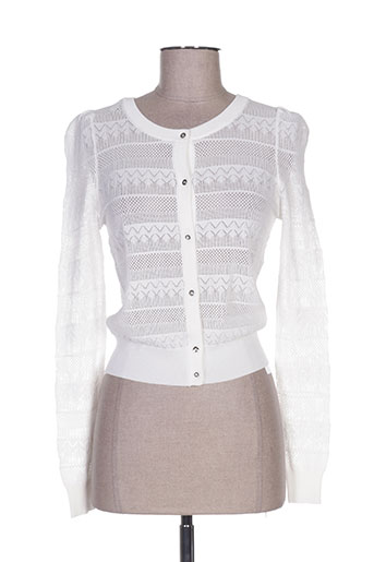 guess gilets femme de couleur blanc
