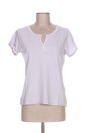 poissons blancs t-shirts femme de couleur gris