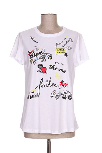 tricot chic t-shirts femme de couleur blanc