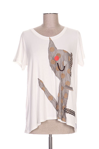 poissons blancs t-shirts femme de couleur blanc