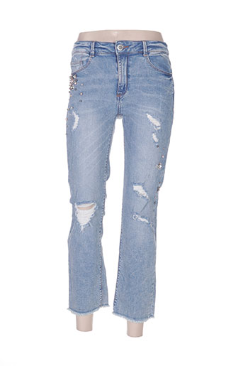 morgan jeans femme de couleur bleu