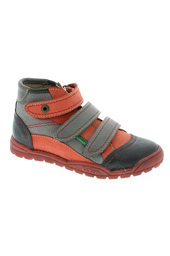 kickers chaussures garçon de couleur rouge