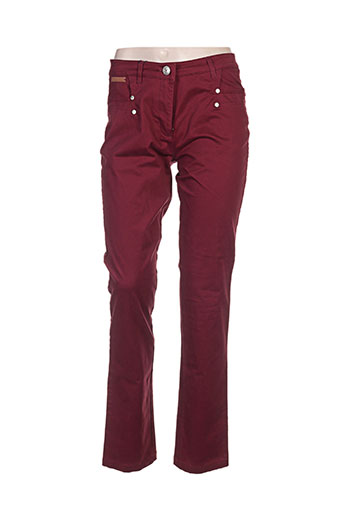 thalassa jeans femme de couleur rouge