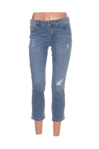 ikks jeans femme de couleur bleu