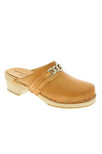 les sabots de quatuor chaussures femme de couleur marron