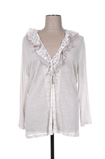 pause cafe gilets femme de couleur beige