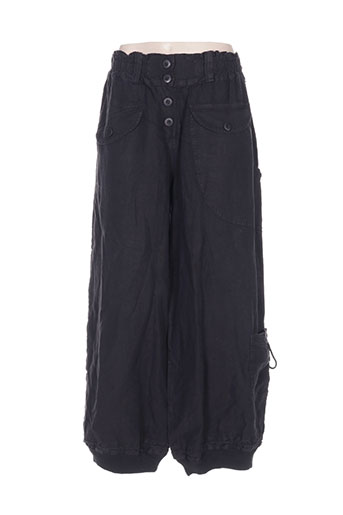arthurio lino pantalons femme de couleur noir