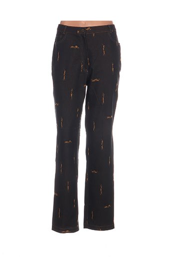 pause cafe pantalons femme de couleur noir