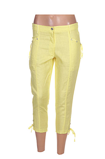 maloka pantacourts femme de couleur jaune