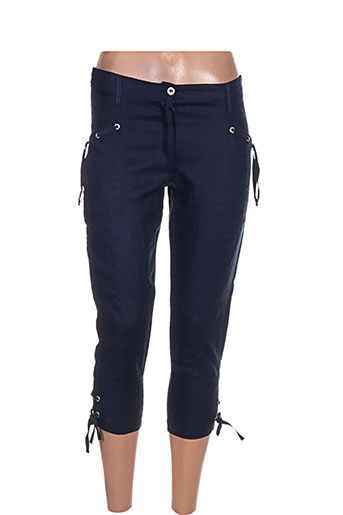 maloka pantacourts femme de couleur bleu