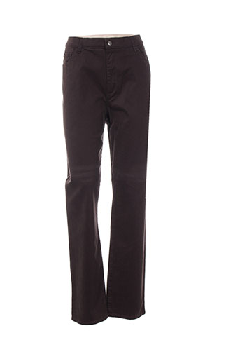 gevana pantalons femme de couleur marron