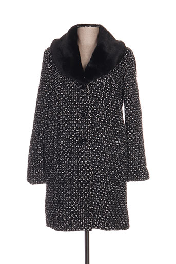 blanc boheme manteaux femme de couleur noir