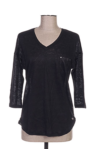 blanc boheme t-shirts femme de couleur noir