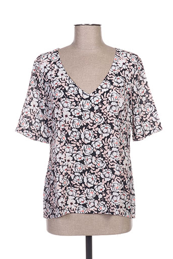 blanc boheme chemises femme de couleur noir