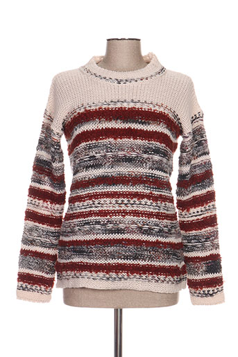 blanc boheme pulls femme de couleur rouge