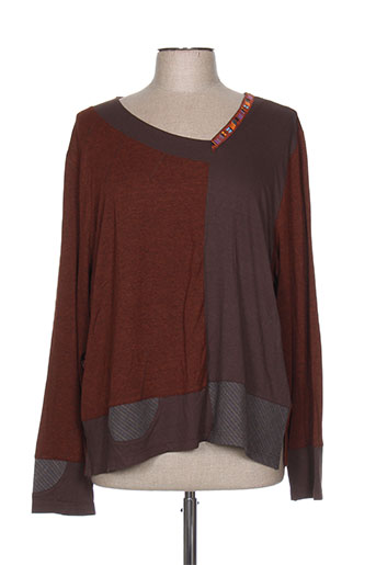 jean gabriel t-shirts femme de couleur marron