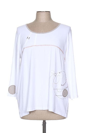jean gabriel t-shirts femme de couleur blanc