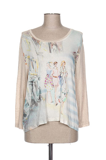jean gabriel t-shirts femme de couleur beige