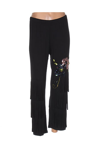 desoullounge pantalons femme de couleur noir