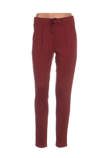 ichi pantalons femme de couleur marron