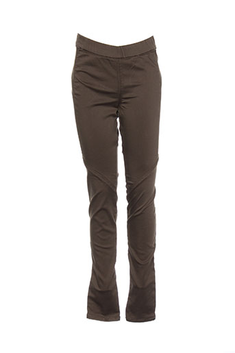 yaya pantalons femme de couleur vert