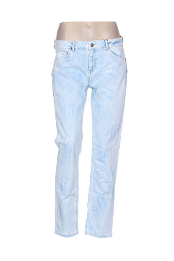so soon jeans femme de couleur bleu