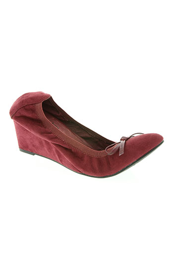 les p'tites bombes chaussures femme de couleur rouge