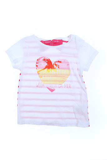 week end a la mer t-shirts fille de couleur blanc